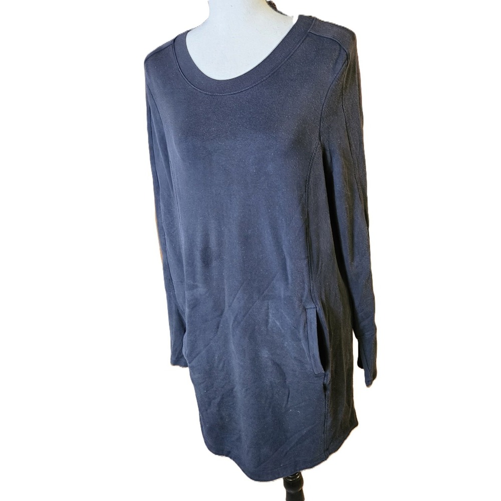 Athleta Black Robe/Balance Dress SZ S,Casual Athleteisure,With Arm Zip Pocket